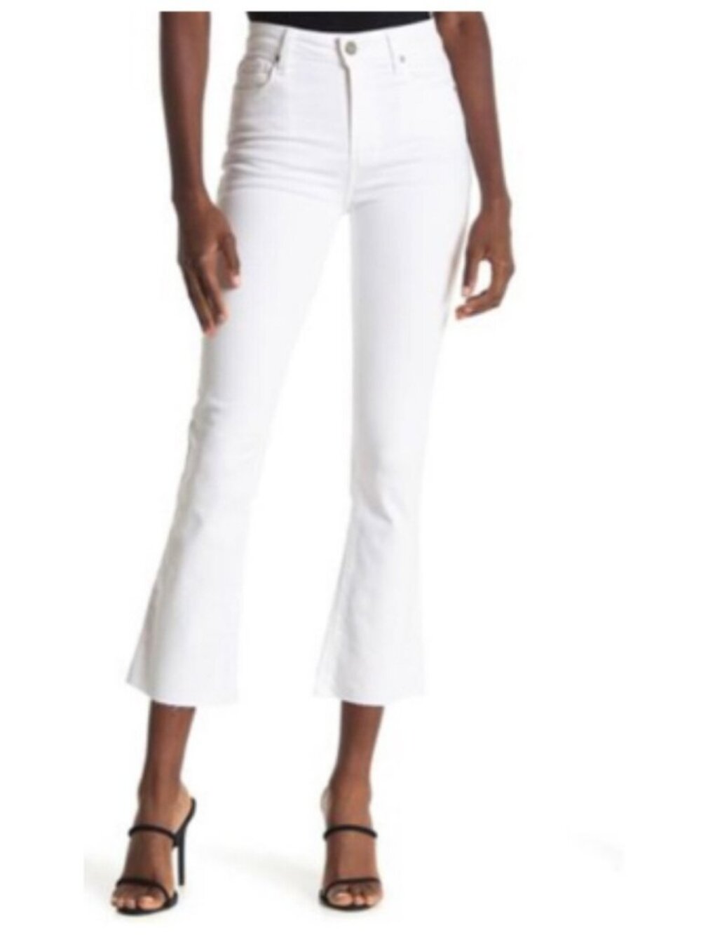 Paige Rory Crop Raw Edge Flare Jeans 28